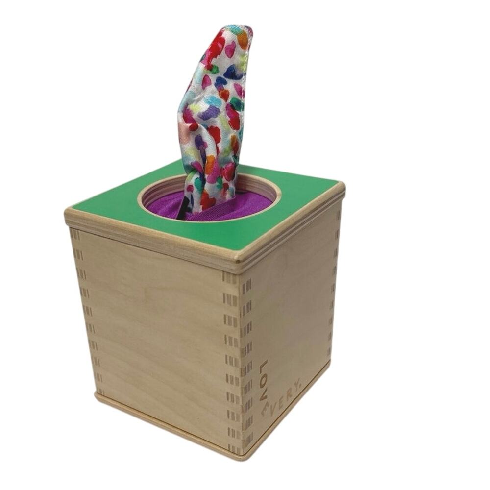 Lovevery Magic Tissue Wooden Box from The SENSER Play Kit